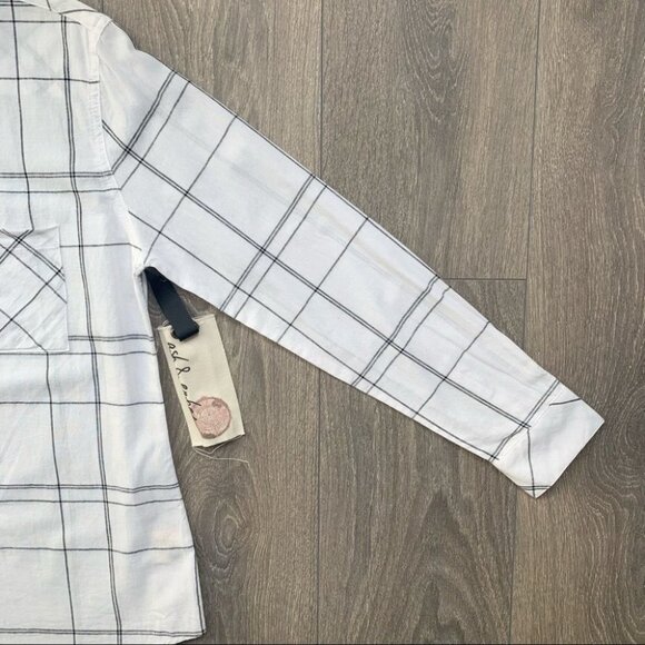 Anthropologie Ash and Ember Button Down Shirt Collared Paid Western Size Small - Picture 9 of 16